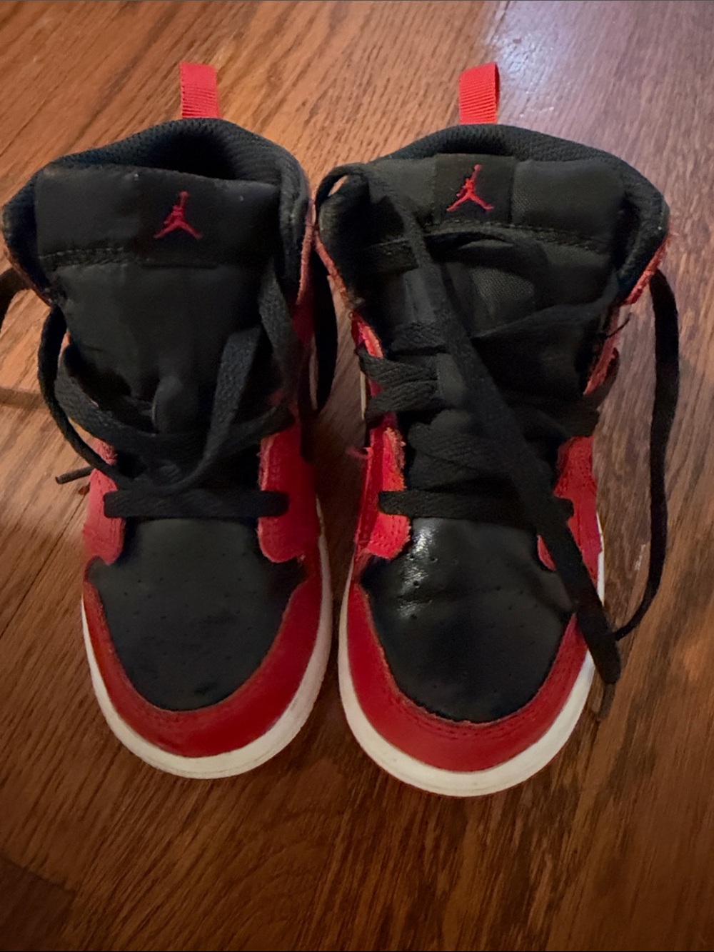 Nike Kids Black and Red High-Top Sneakers